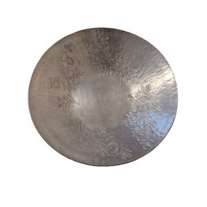 Trade Continental Mark Hand Wrought Aluminum Bowl 778 with wild roses MCM
